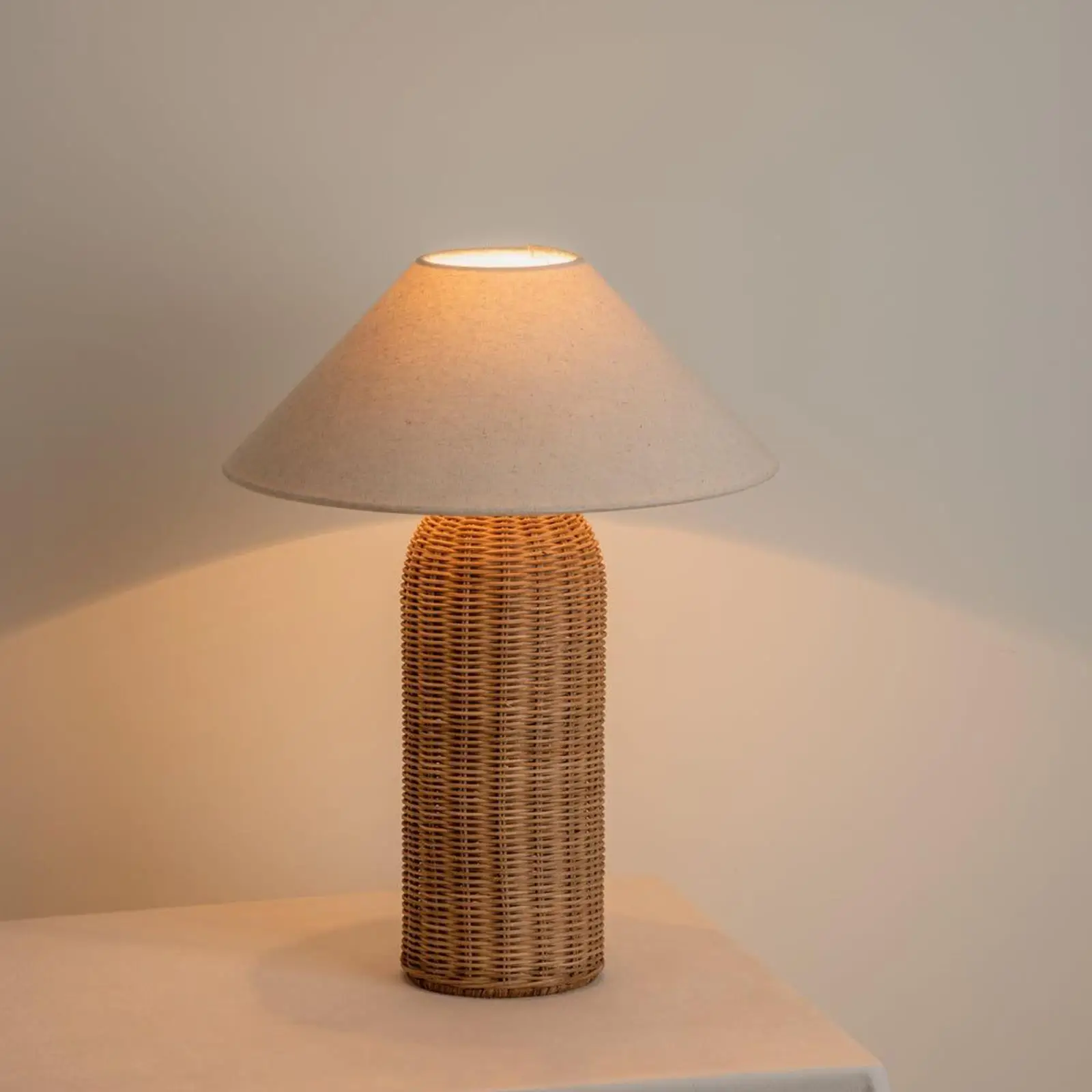 

Japanese Wabi-sabi Retro Atmosphere Rattan Weaving Table Lamp LED E27 Bedside Bedroom Zen Art Decorative Desk Light Study Studio