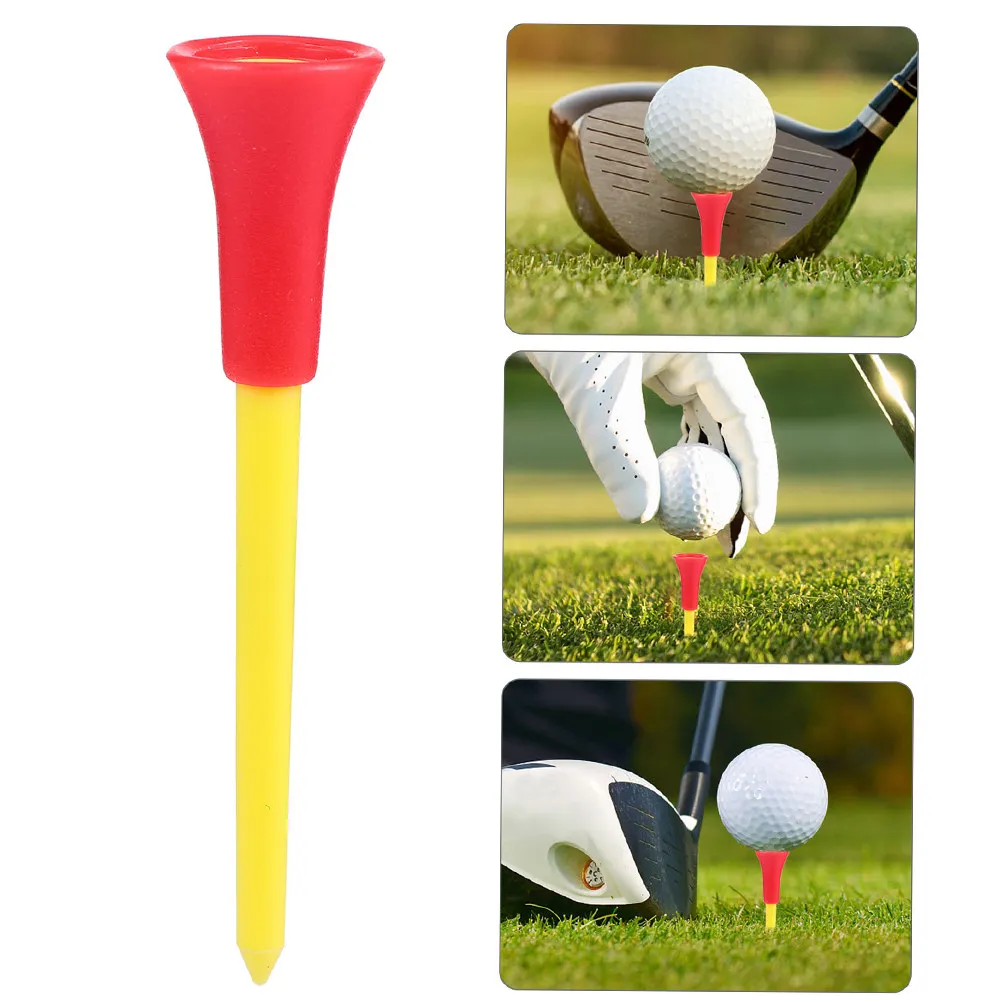 

15Pcs Golf Ball Tees Plastic Strong Golf Holders Easy Use Training Aids Golfing Supplies for Club Face Protection