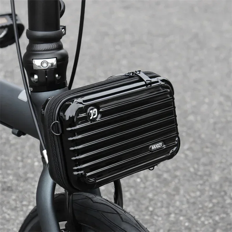 MUQZI Folding Bike Front Bag with Carrier Bracket Adapter for Brompton Front Carrier Block Bag Convenient Easy Installation