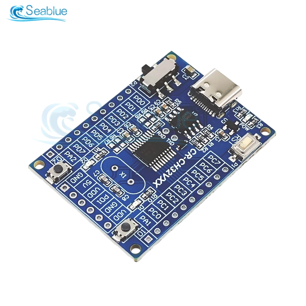 1Pcs/Kit CH32V003F4P6 48MHz Development Board Wide Pressure Minimum System Board Core Type-C USB Interface Wire Panels Kit