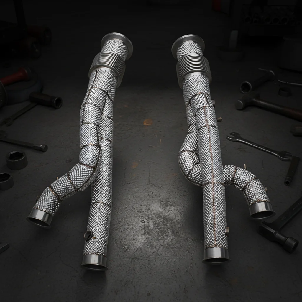 

Custom Header Straight Downpipe For Lamborghini Aventador SVJ 2019+ Engine Pipes Stainless Steel Exhaust Free Flow System