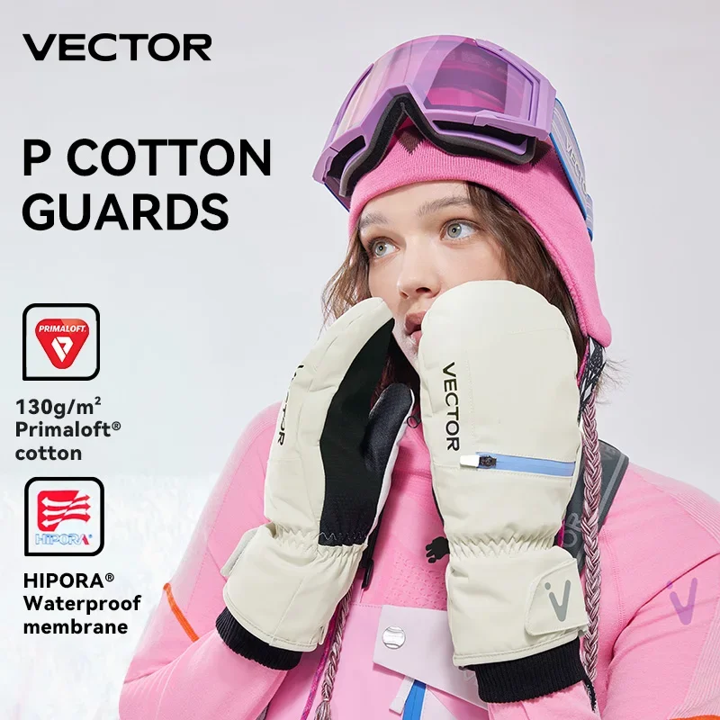 VECTOR Men's and Women's Detachable Cotton Protective Gloves Are Windproof Splash Proof Anti Slip Warm and Wear-resistant