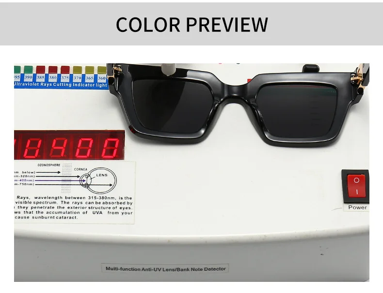 LOERHUNAR 2025 Neue Marke Design Quadratischen Rahmen Myopie Sonnenbrille für Frau und Mann UV400 Sonnenschirm Mode Sonnenbrillen 0 bis -6,0 – Detail 3