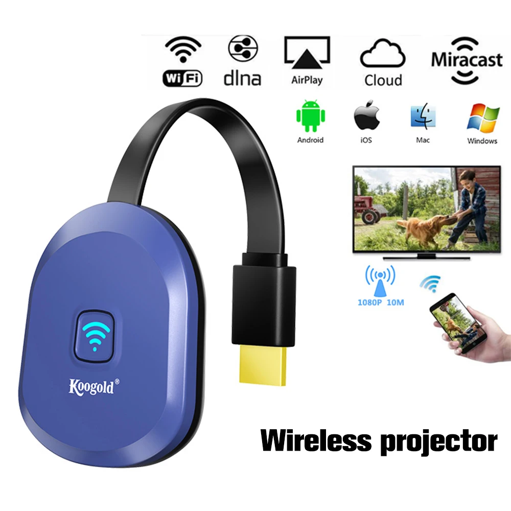 

E26 Mobile Phone Screen Projector Wireless Streaming Device TV Projection Smart Converter 1080P HD Resolution FLASH Flash Memory