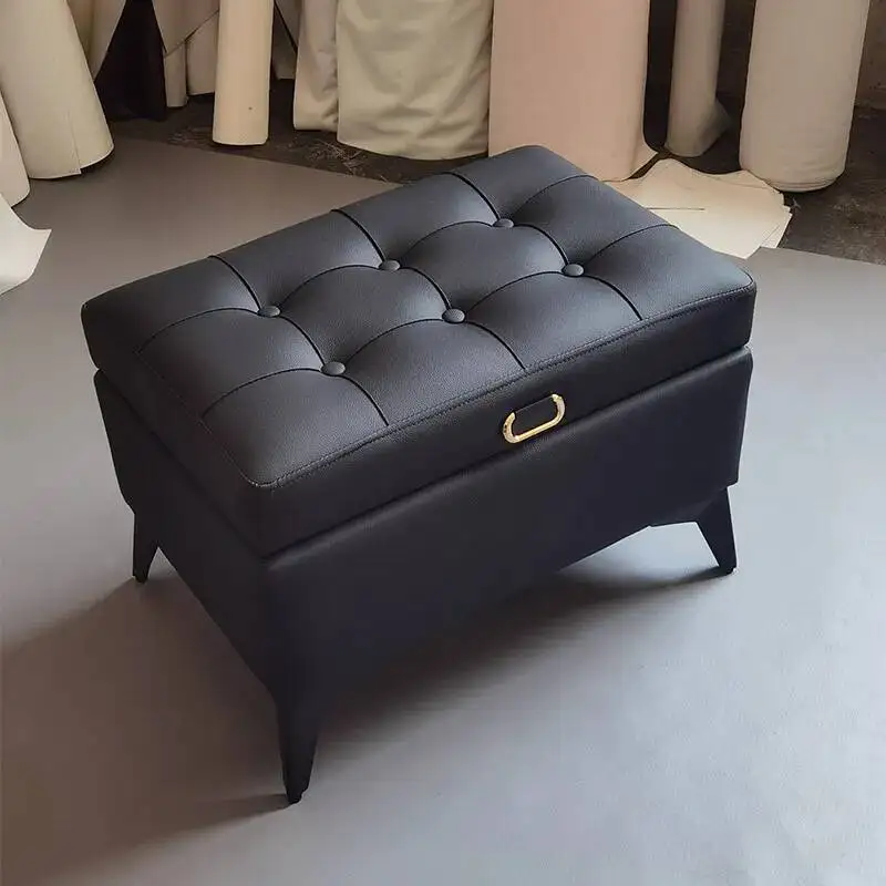 Schuhwechselhocker mit Stauraum für Schlafzimmer, Kleiderpräsentationshocker, Sofa- und Anprobierhocker, Flur-Ottomane, Fußstütze, Wohnzimmermöbel