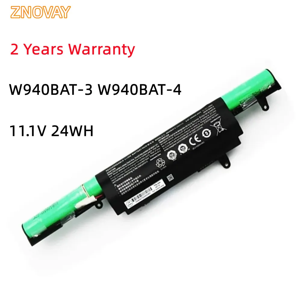 

ZNOVAY W940BAT-6 laptop batteries for Clevo 6-87-W940S-4UF,W940BAT-3,6-87-W940S-4271,W940BAT-6 11.1V 24WH