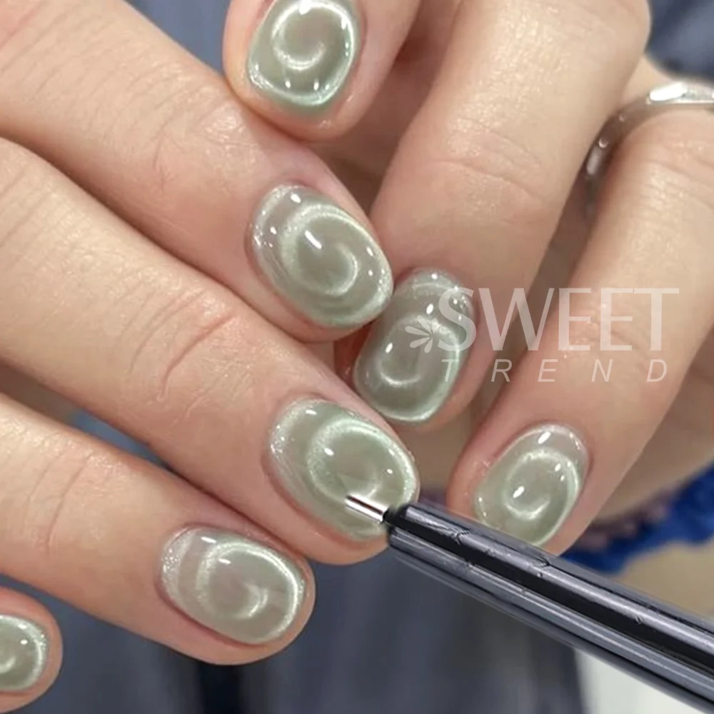 SWEET TREND-2/3pcs Cat Eye Nail Art Magnet Pen Petal Designs/  Water Ripple/ Swirl Circle Cat's Eye Manicure Magnet Stick Tools