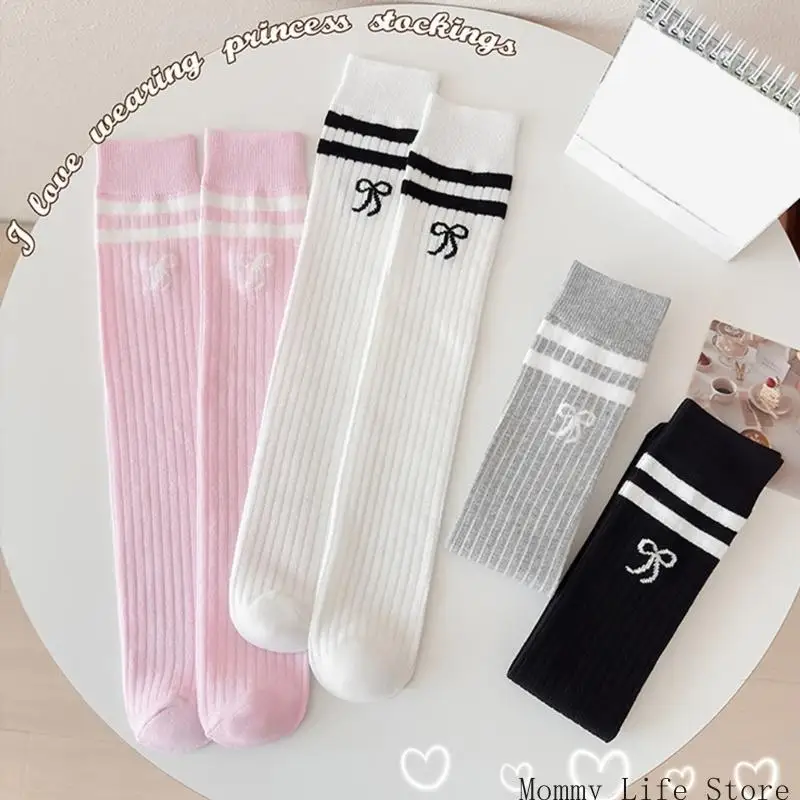 

Pair Kids Long Tube Socks Fashionable Kids Socks Comfortable Fit Cotton Socks Knee Length Socks for Girls Ages 3 to 12