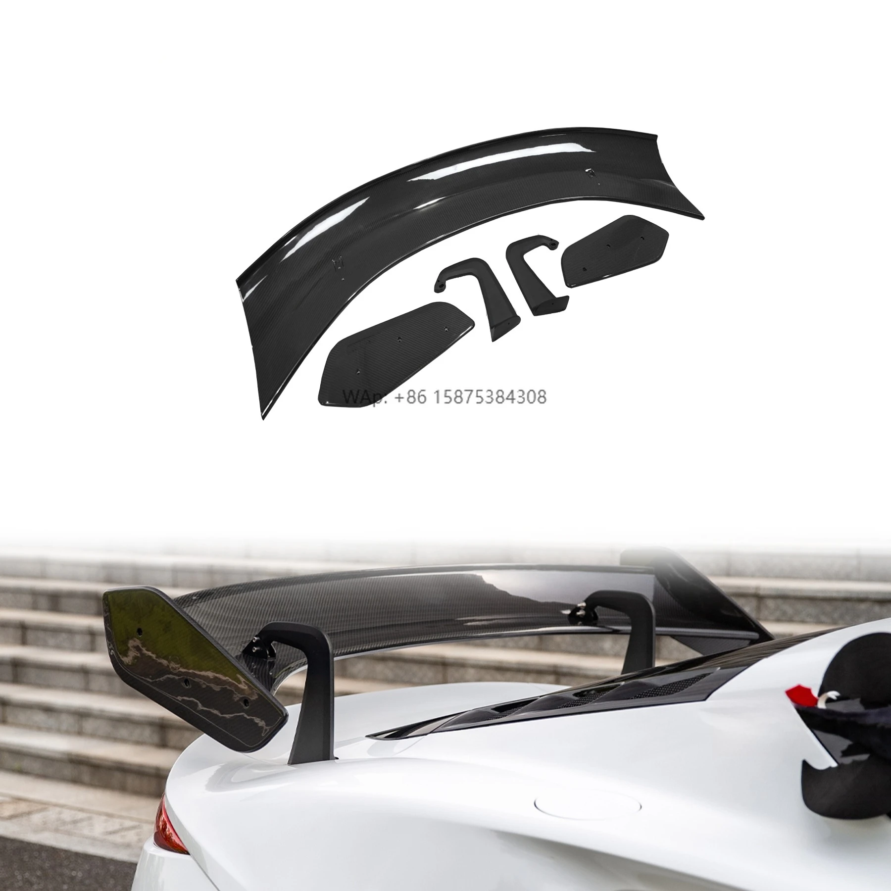 LotusEmira Auto Parts Rear Wing Spoiler Body Kits Dry Carbon Fiber Automotive Accessories Rear Wing for Lotus Emira Upgrades GT4
