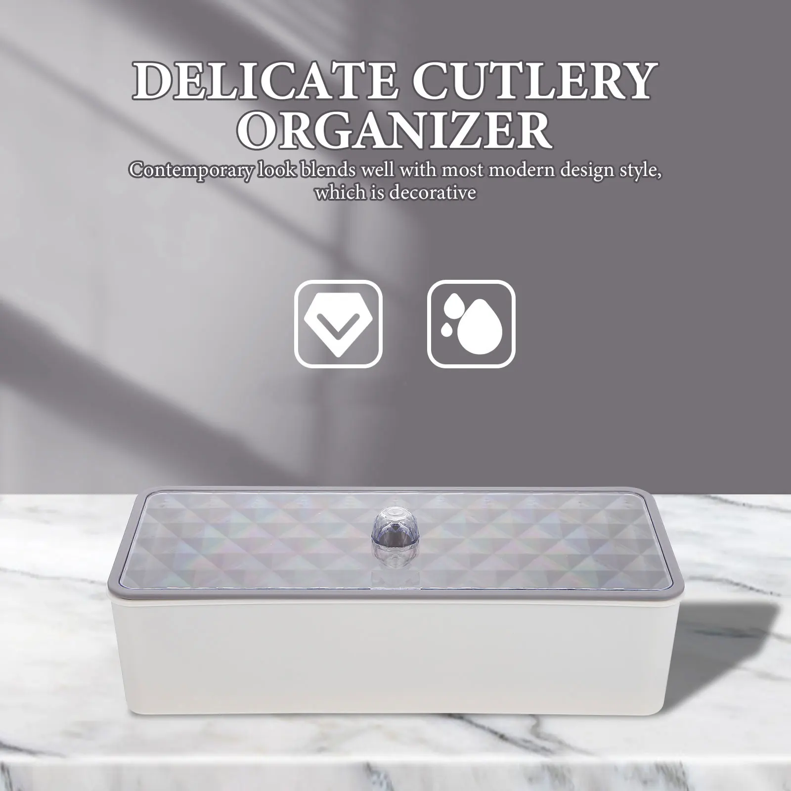 

Multi-Function Cutlery Box Household Holder Plastic Storage Organizer Countertop Cutlery Container For Kitchen