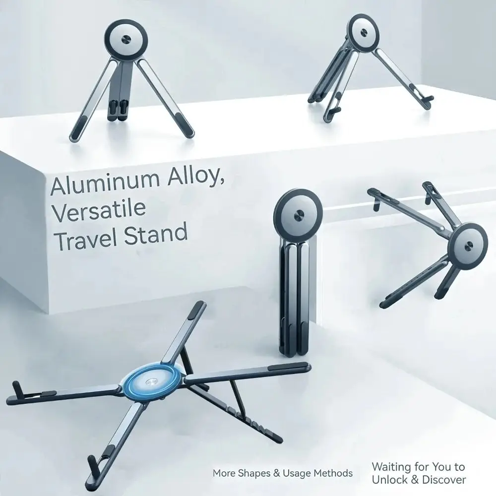 

Premium Aluminum Alloy Magnetic Phone Stand Sturdy Structure Good Air Circulation Portable Tablet Stand Lightweight Portable