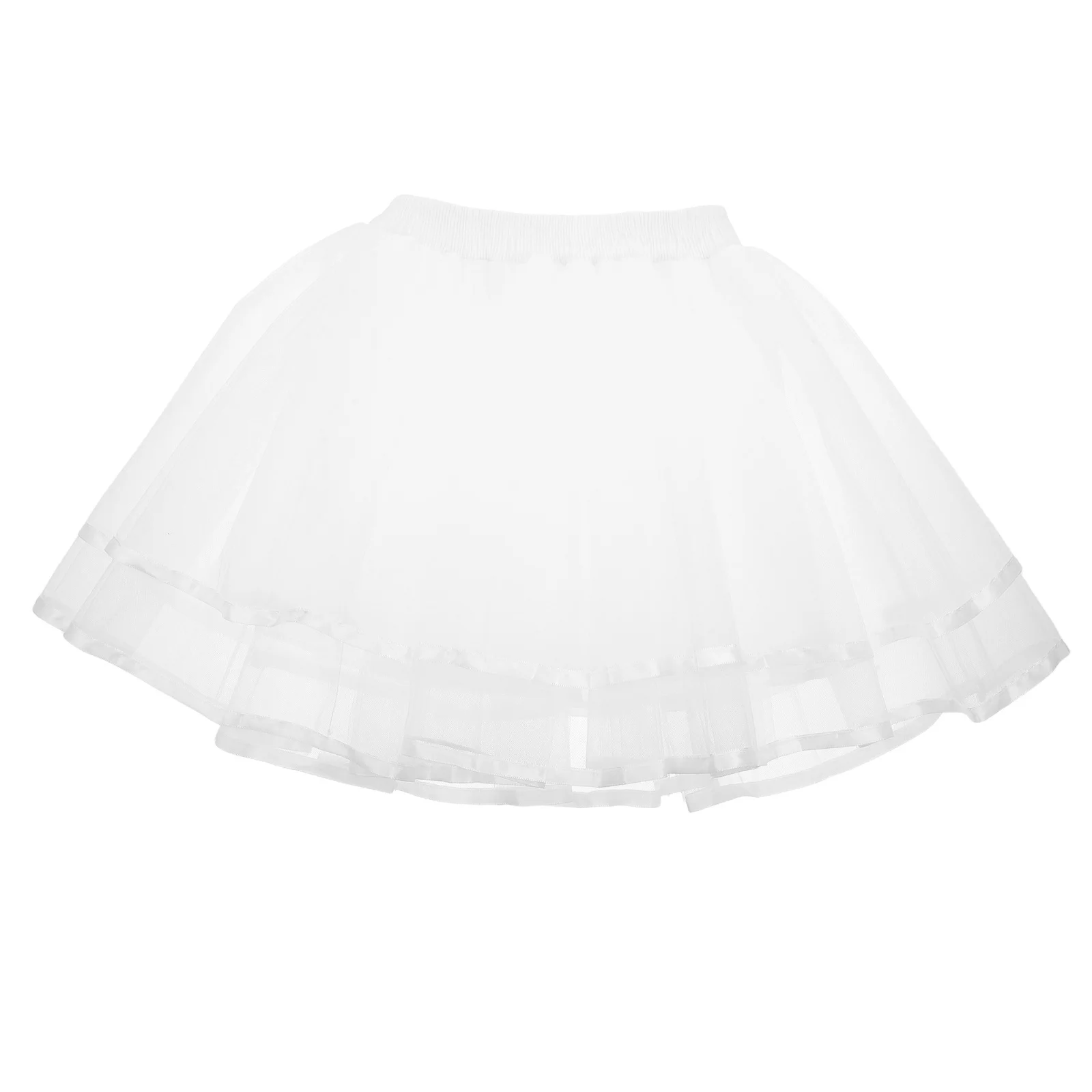 

Lolita Petticoat Skirt Soft Tulle 3-Layer Short Underskirt No-Bone Petticoat for Wedding Accessories Party Dress
