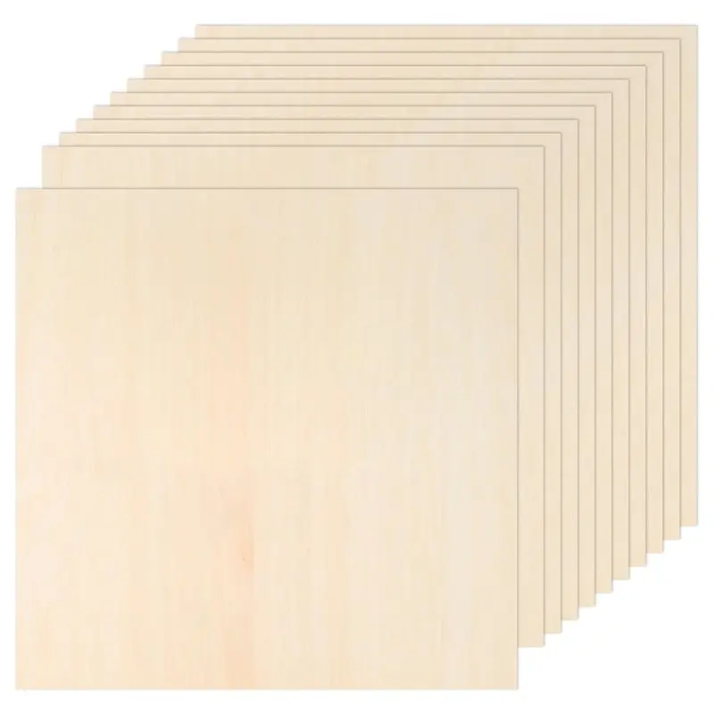 

A69ebalsa Wood Sheets 10 Pack 12X12x1/16 Inch, Plywood For DIY Cutting, Crafts, Engraving