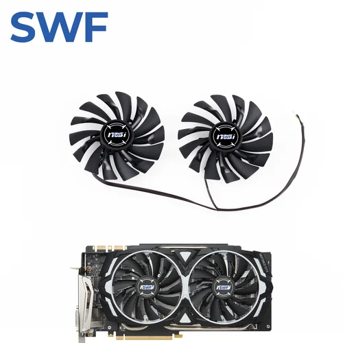 2 unids/set 95MM PLD10010S12HH ventilador de refrigeración para MSI Radeon R9 380 Armor 2X GTX 1060 1070 1080 TI RX 470 570 580 tarjeta de juego Fa