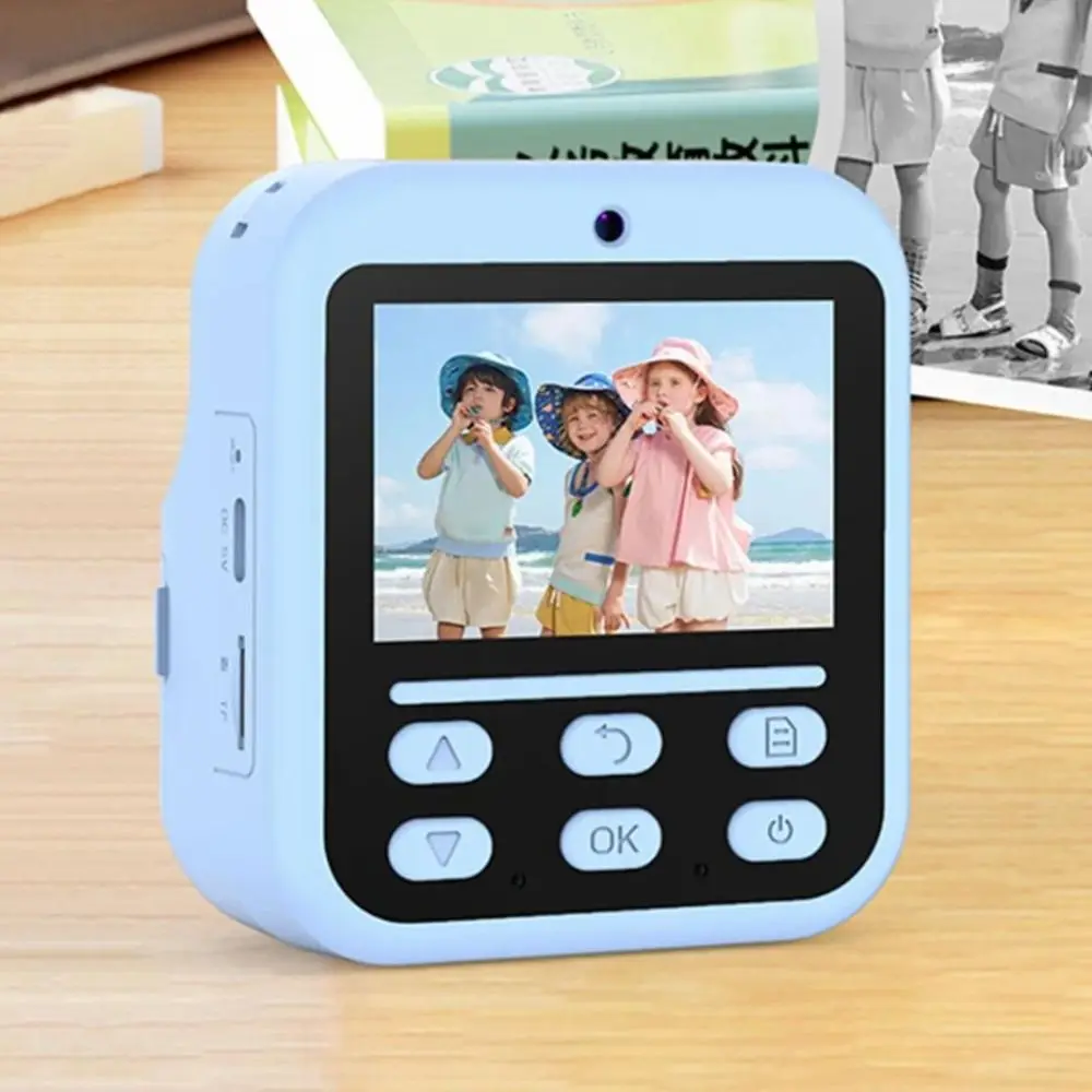 24 Inch HD Screen Thermal Print Camera Dual Lens One-click Printable Mini Instant Print with Print Paper With Hanging Straps