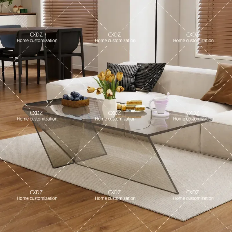 Minimalist Cream Style Acrylic and Solid Wood Side Table Small Coffee Table for Living Room Sofa Corner Modern Light Luxury