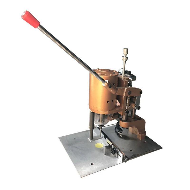 

Single head leather, cloth, paper, plastic hole punching puncher machine for sale