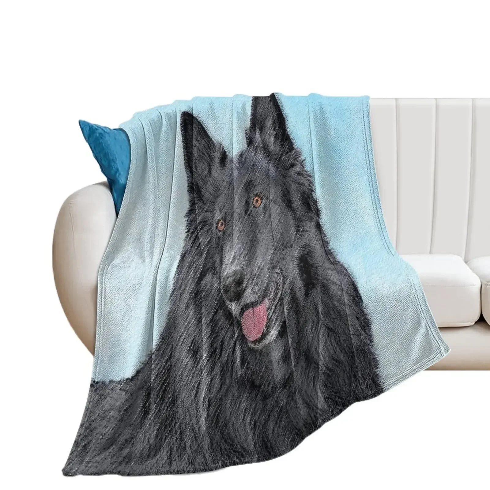 

Belgian Sheepdog Painting - Cute Original Dog Art Throw Blanket decorative For Sofa Thin Hair cosplay anime Blankets