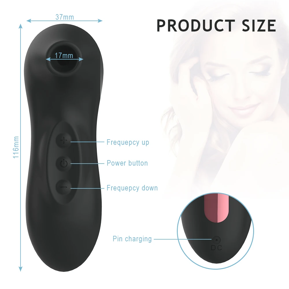 Powerful Clit Sucker Vibrator Tongue Vibrating Nipple Sucking Blowjob Clitoris Stimulator Erotic Sex Toys for Women Masturbator