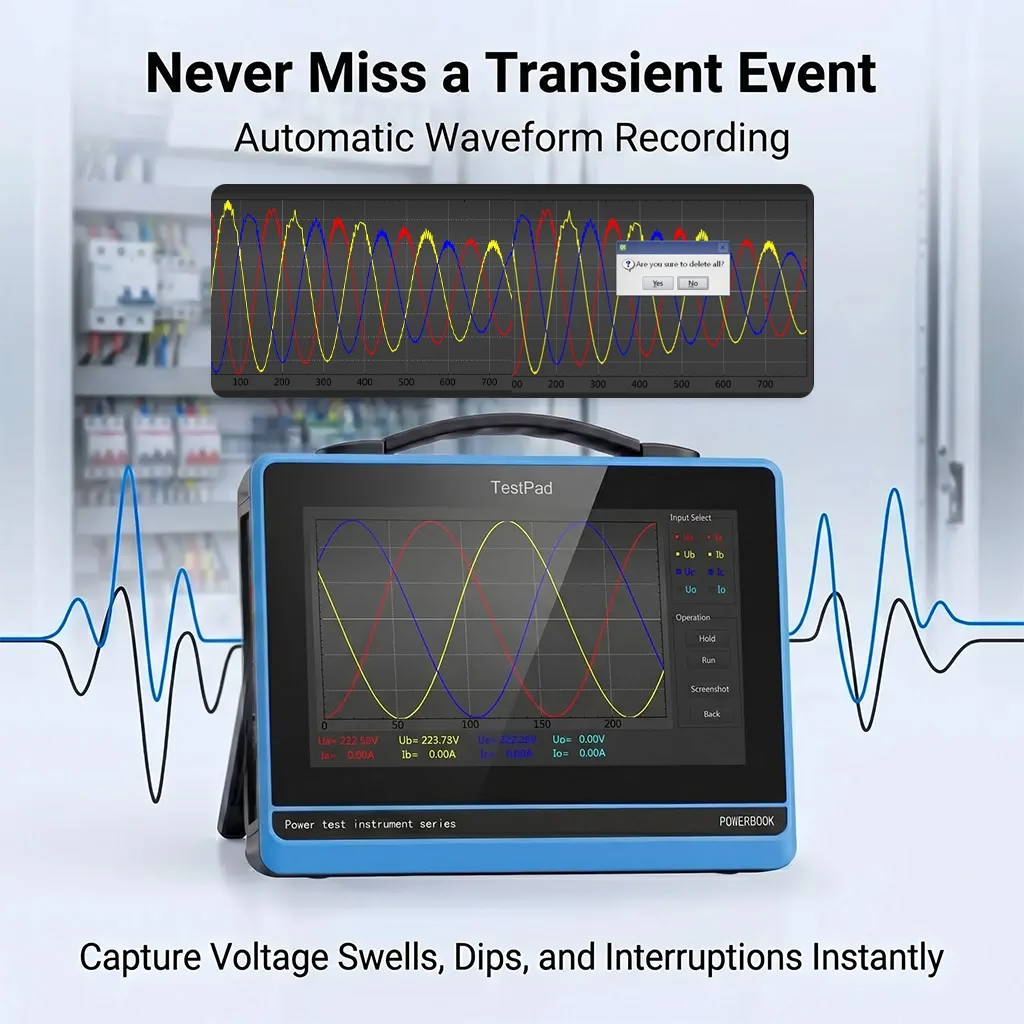 High Precision Electronic Quality Analyzer High Accuracy CT Ratio for Hexagonal Vector Diagram 4 Channel Voltage Current Meter
