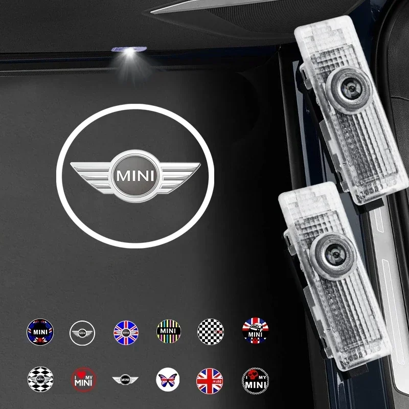 

2pcs LED Car Door Welcome Light Decor Logo For BMW Mini Cooper R50 R53 R55 R56 R58 R59 R60 F55 F56 F60 Courtesy Projector Lamp