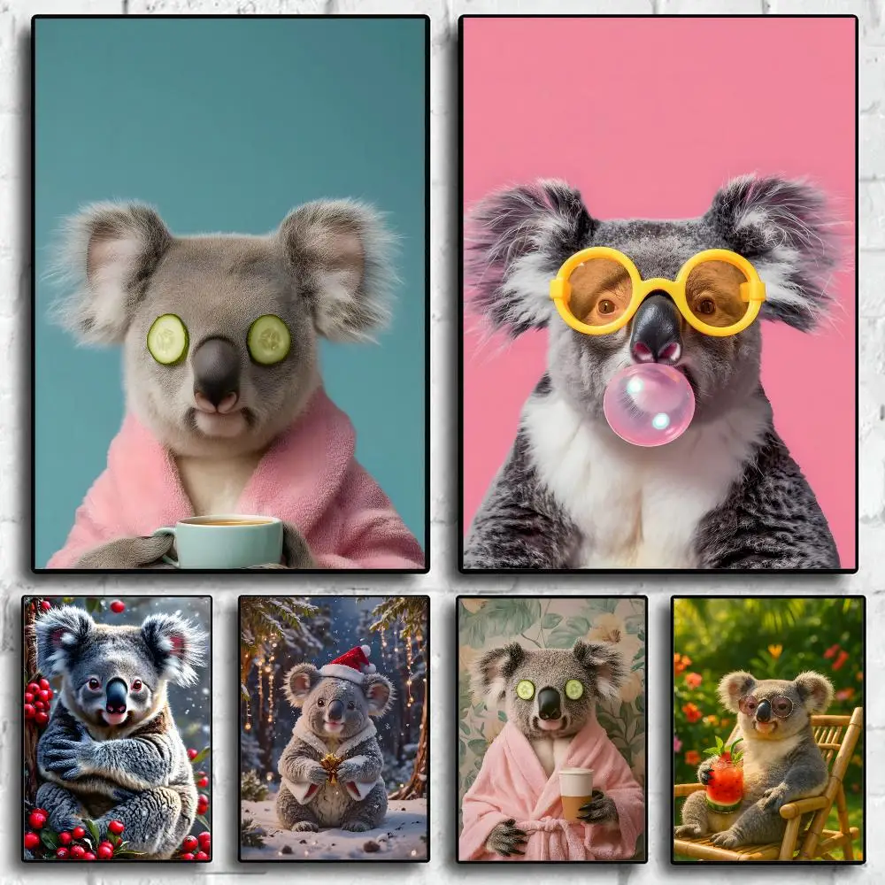 Affiche Koala, affiches murales, impression artistique, impression haute définition, autocollants muraux imperméables, décoration de chambre.