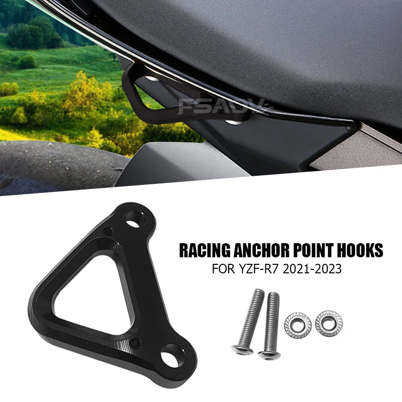 Fit For YAMAHA YZF-R7 YZFR7 YZF R7 2021 2022 2023 Aluminum Rear Racing Anchor Point Hooks Tow Hook Motorcycle Accessories