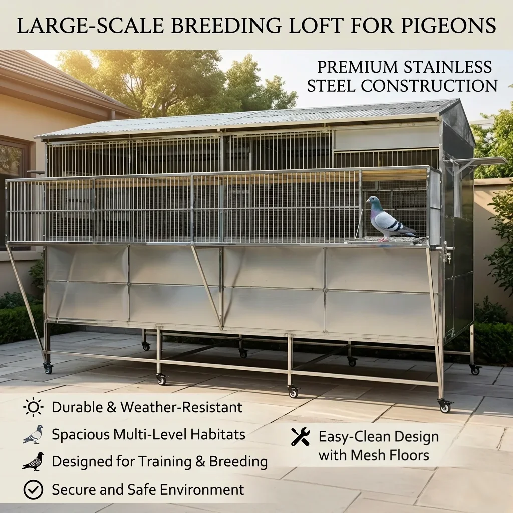 a forLarge Outdoor Pigeon Cage Stainless Steel Aviary Breeding Flight House