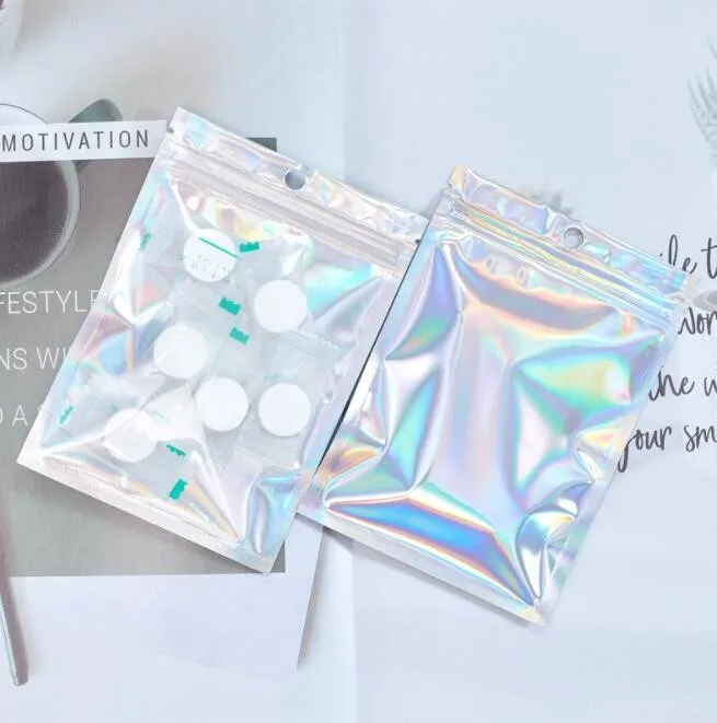 100 PC Resealable Smell Proof Bags Ziplock Bags Flash Aluminum