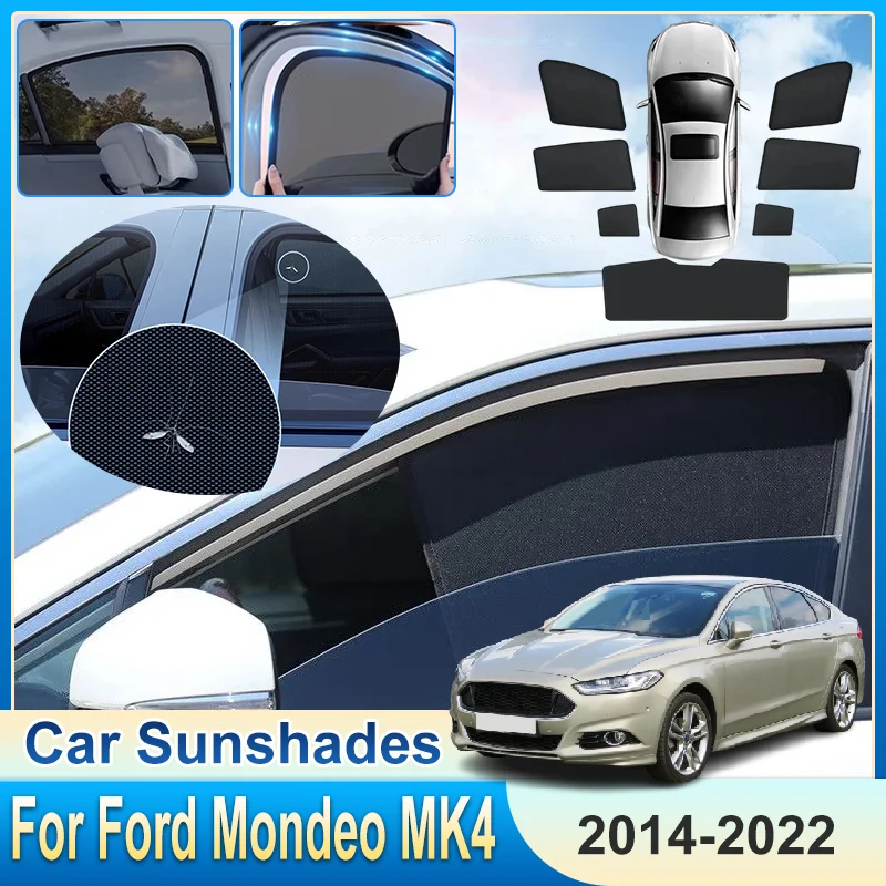 

Magnetic Mesh Sunshade For Ford Mondeo MK4 Accessories Fusion 2014-2022 Visor Mesh UV Protection Windshield Frame Curtain Tools
