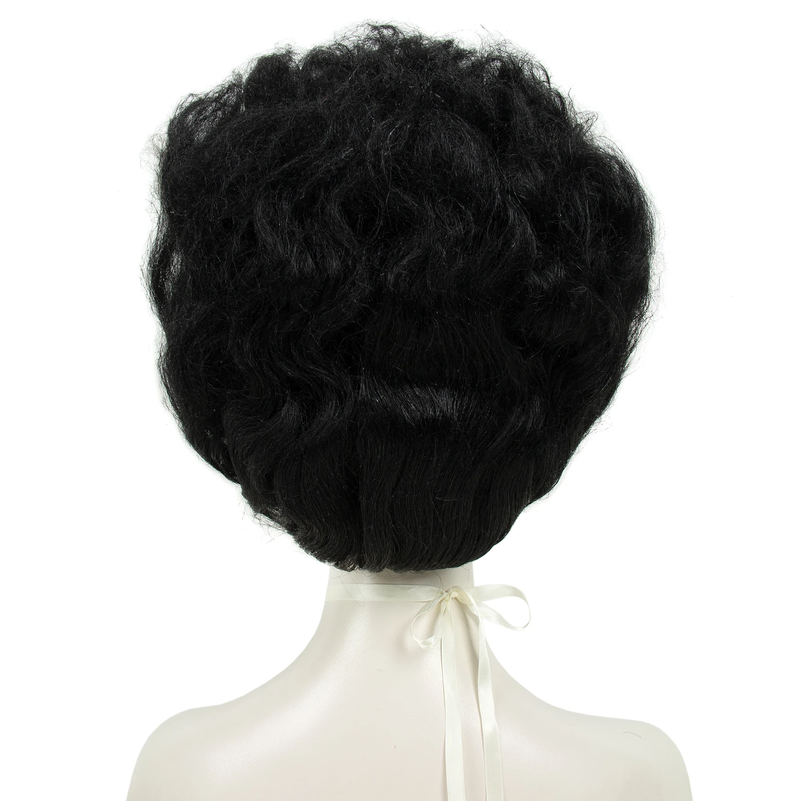 REEWES Zwart-wit Afro Pruik Bijenkorf Frankenstein Bruiden Cosplay Synthetisch haar Dagelijks Feest Halloween Kostuum Aankleden