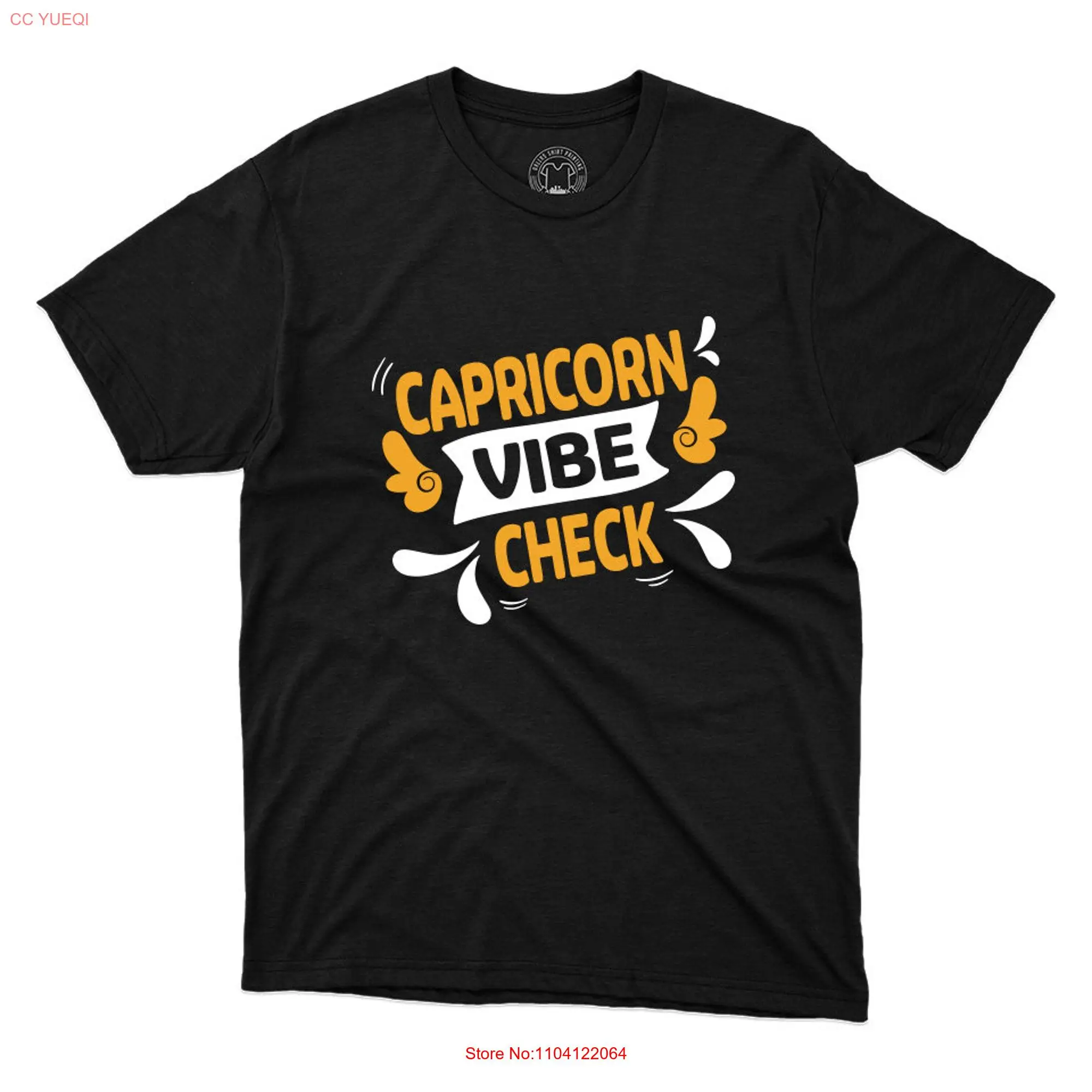 Capricorn Vibe Check T Shirt Zodiac Astrology Sign Birthday Present Horoscope Personality Birth Star