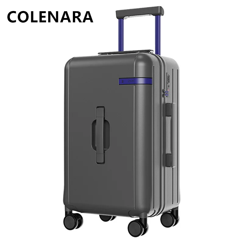 COLENARA المتداول الأمتعة 20 "24" 26 بوصة الرجال ABS + PC الصعود حقيبة سعة كبيرة حقيبة تروللي بعجلات المرأة حقيبة سفر محمولة