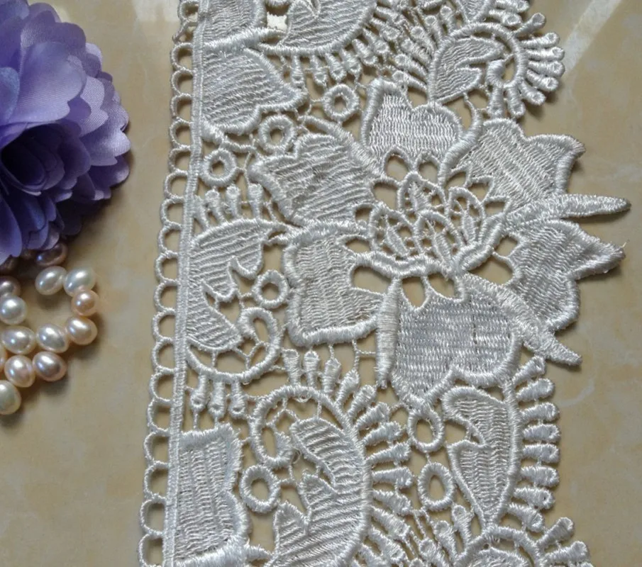 

13.2cm high quality water soluble exquisite thick embroidery lace,skirt lace trimming,DIY accessories,XERY14319L