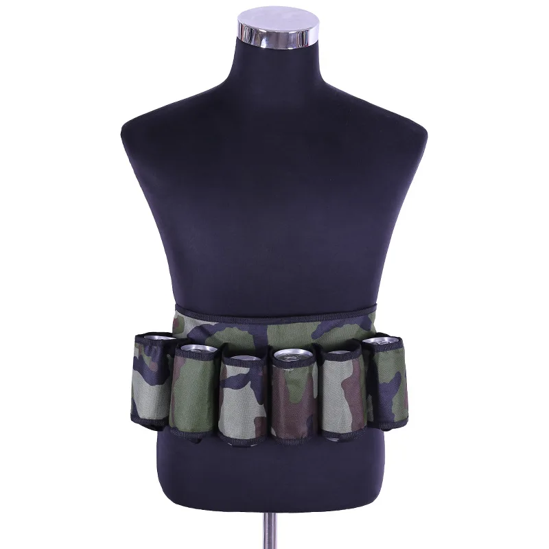 Outdoor Beer Belt Mountaineering Camping Hiking Portable Beverage Belt Bag Wine Bottle Rack Hanging Organizer  Party Pocket