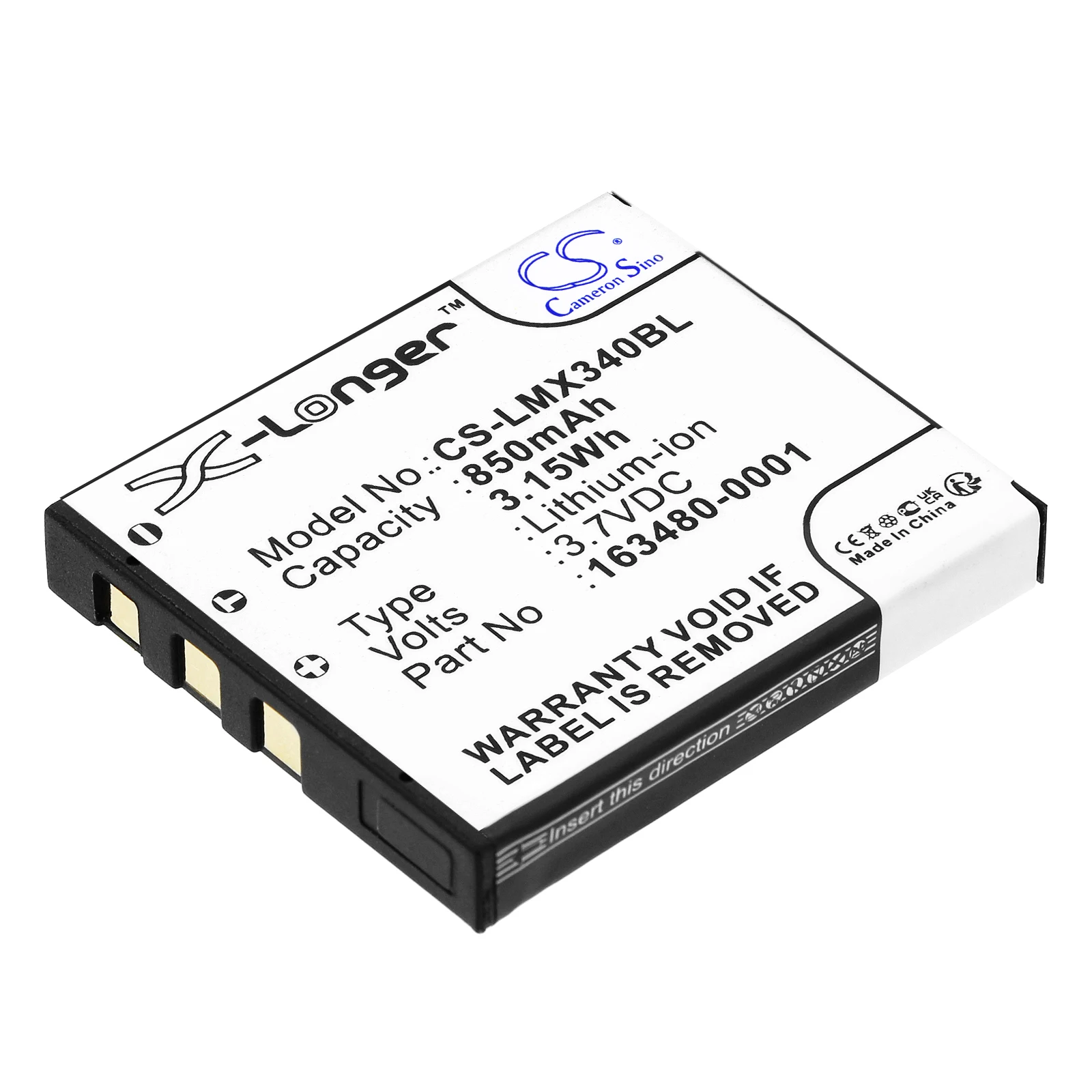 Barcode Scanner Battery For Honeywell:163480-0001,50129434-001FRE,865037,HHPI363,Voyager 1602G,8650,8670,LXE:8650A376,LX34L1-G