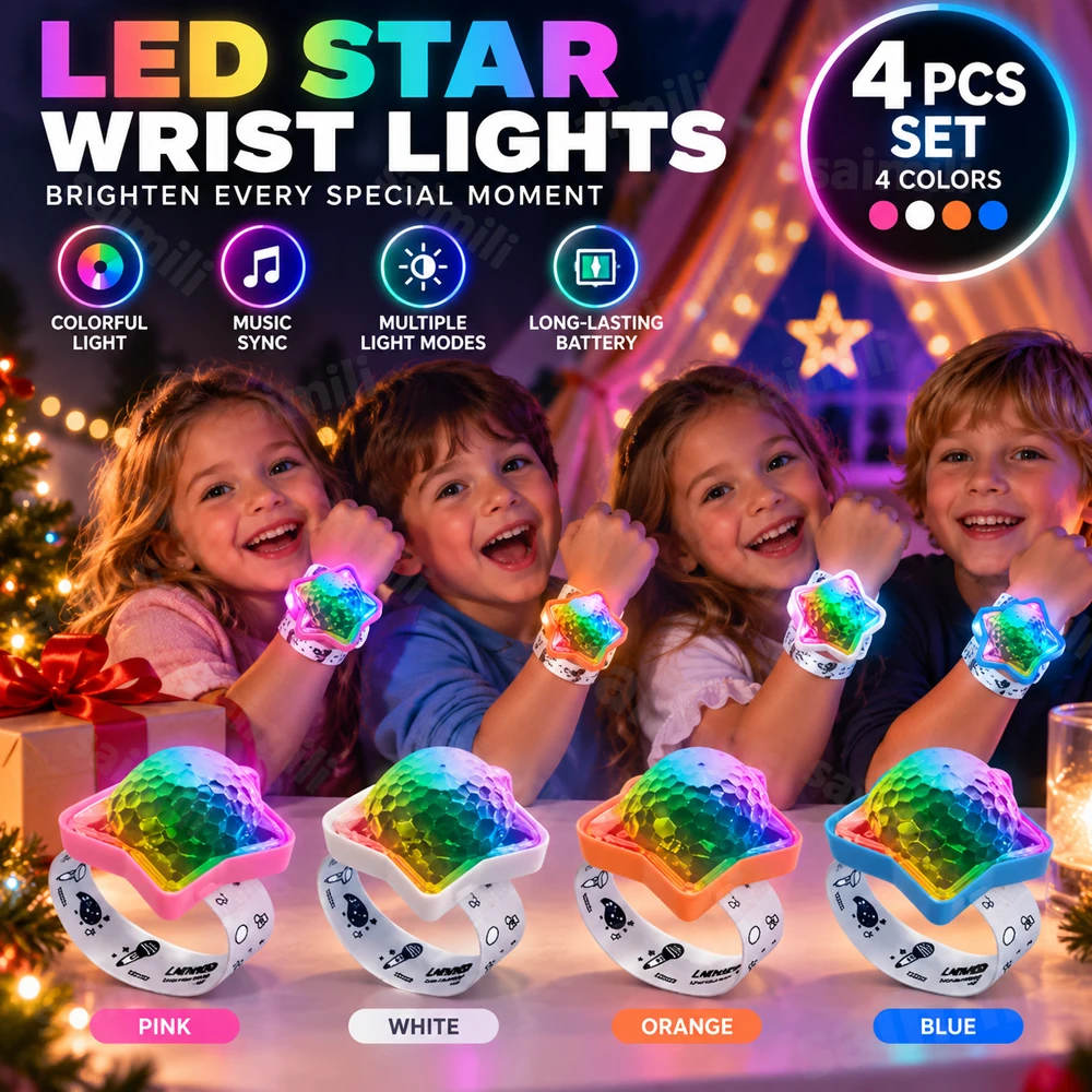 4pack-projetor-de-luz-de-pulso-rgb-multimodo-disco-vestivel-360-°-luz-noturna-com-projecao-de-cores-dinamicas-para-festas-bailes-e-bares