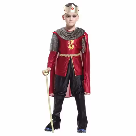 Halloween Purim Carnival The King Prince Costume For Boy Boys Kids Children Fantasia Infantil Cosplay Clothing Set