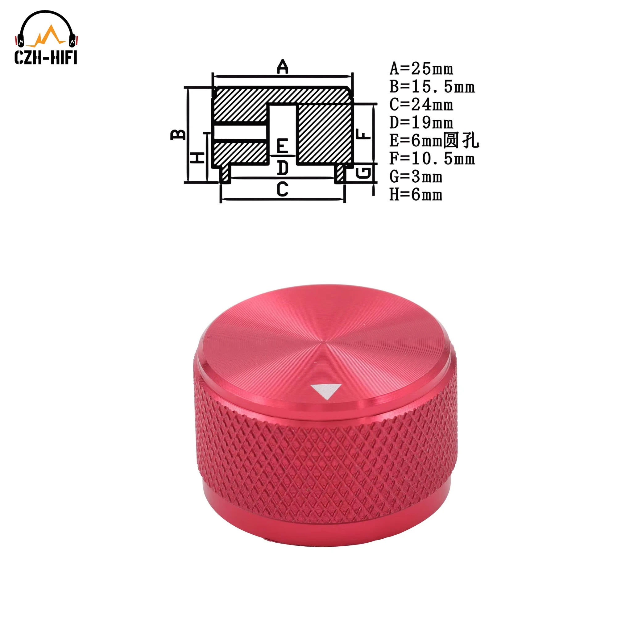 1 шт., ручка термометра 25x15,5 мм с ЧПУ, алюминий, Hi-Fi, аудио, преобразователь объема, CD-плеер, ЦАП, радиальный предусилитель, сделай сам
