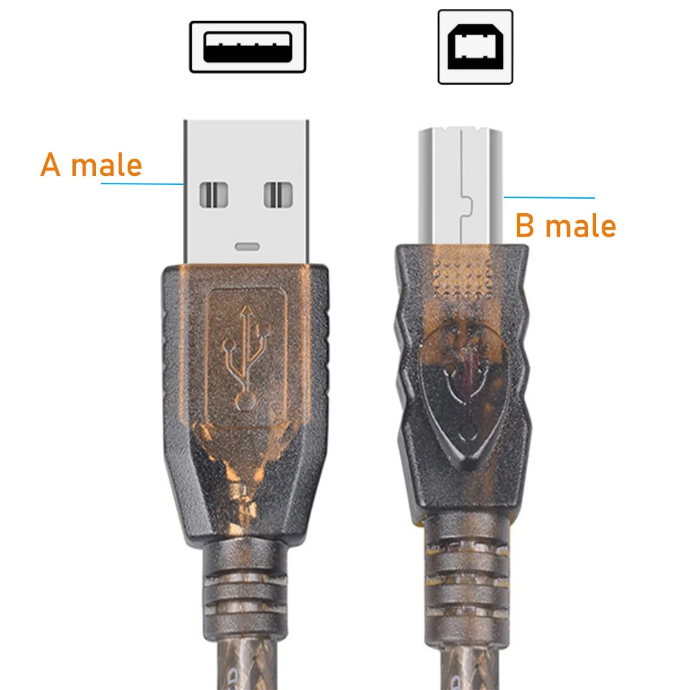 Kabel drukarki USB 20M długi aktywny kabel USB 2.0 10M 15M kabel USB wzmacniacz USB 2.0 męski do B męski drukarka, skaner