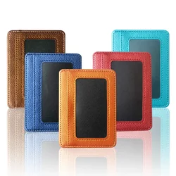 New Thin PU Leather Mini Wallet Slim Bank Credit Card Holder 5 Card Slots Men's Business Small ID Case For Man Purse Cardholder