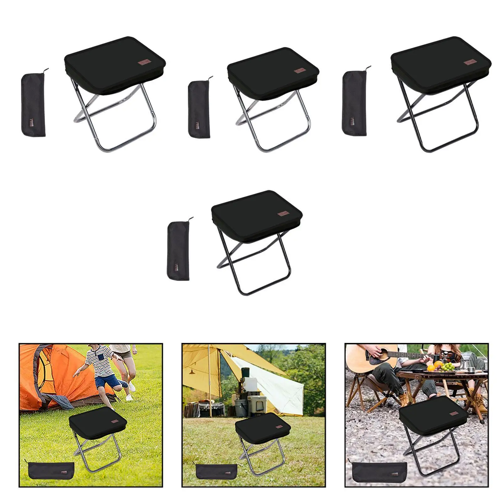 Folding Camping Stool Footstool Picnic Chair for Beach Garden Sketching