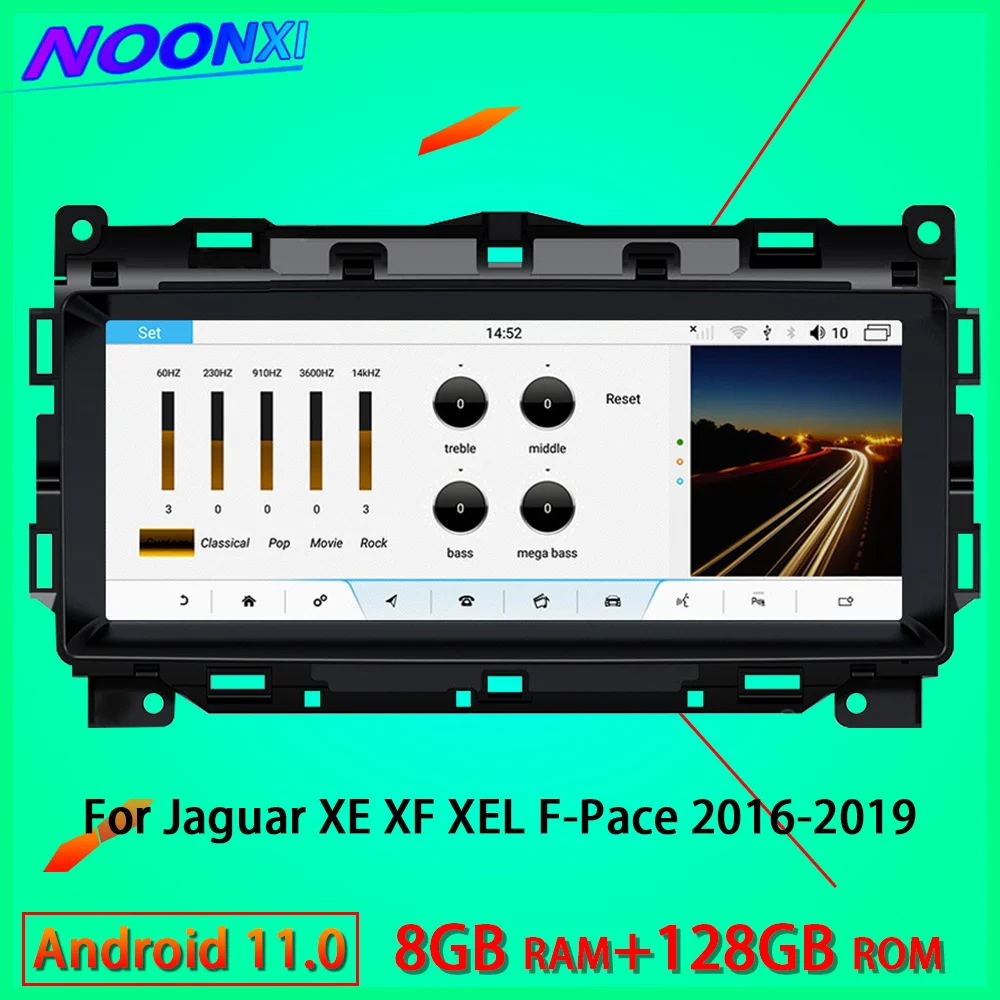 Car Bluetooth Radio Wireless Carplay 8G+256GB 2Din Android11 Video Players Audio For Jaguar XE XF XEL 2016 2017 2018 2019