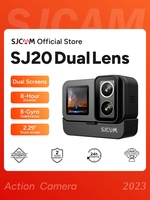 SJCAM SJ20 Dual Lens Dual cameras 4K Action Camera Waterproof 5G WiFi Touch Screen action cam camera sport helmet New In 2024