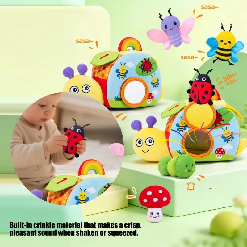   Plush Activity Toy Set with Removable Pieces for Babies and Toddlers