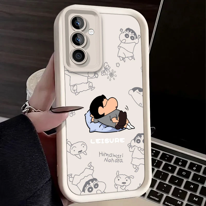 C-Crayon S-ShinChanสําหรับSamsung Galaxy S25 Ultra Plus S24 S23 S22 S21 S20 FE A73 A72 A71 A56 A55 A54 5G A52 A52S 4Gฝาครอบ