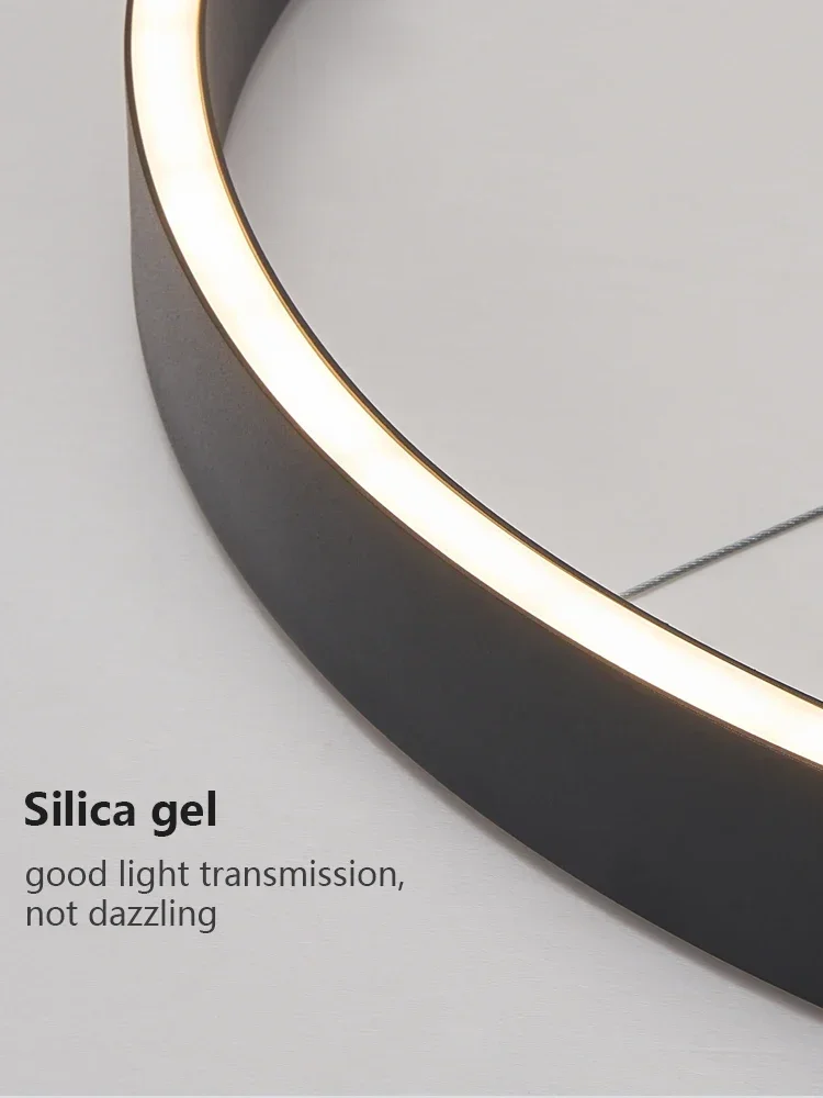 

Ceiling lights living room dining room bedroom kitchen light Nordic modern chandelier simple ring light led pendants round lamps