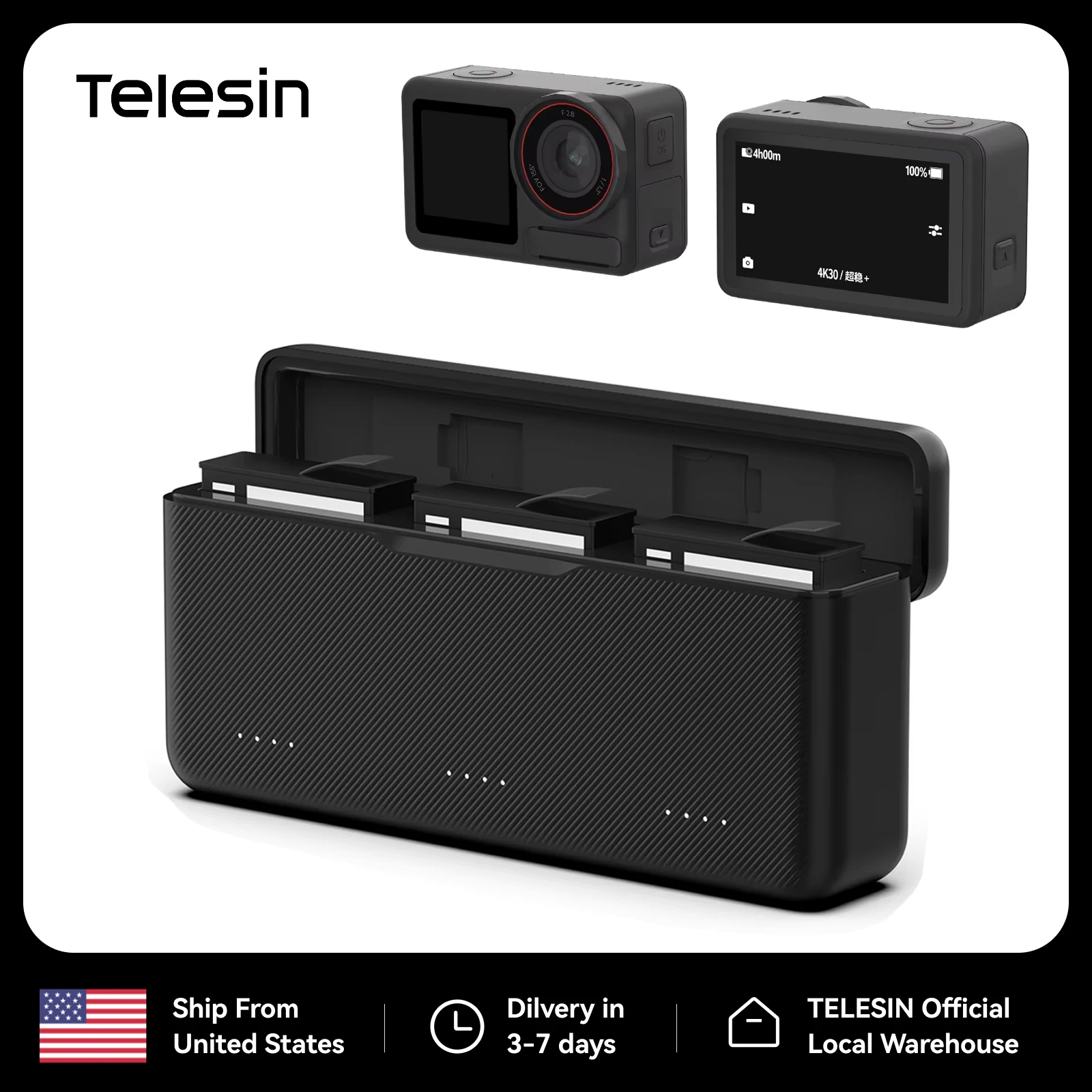 Telesin Battery Cha…