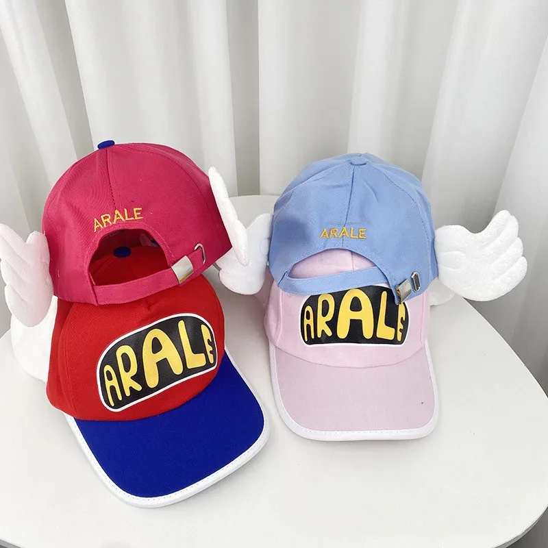 Gorra de Anime Dr. Slump Arale, alas de Ángel dulce, sombrilla Unisex, gorras de béisbol ajustables informales, bonito sombrero con alas para exteriores