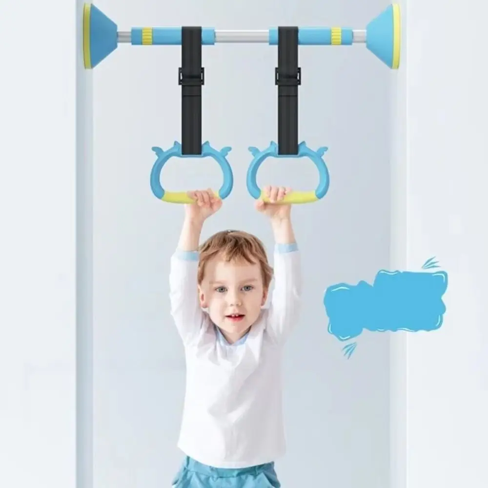 

Non-Slip Children Gymnastic Rings Adjustable Straps Arm Strength Pull up Handle Rings Workout Comfortable Strength Training Ring